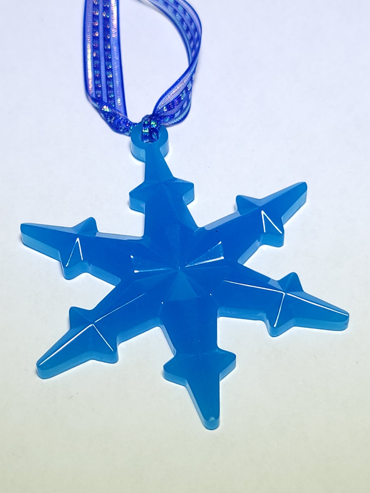 Blue Glow Snowflake 1