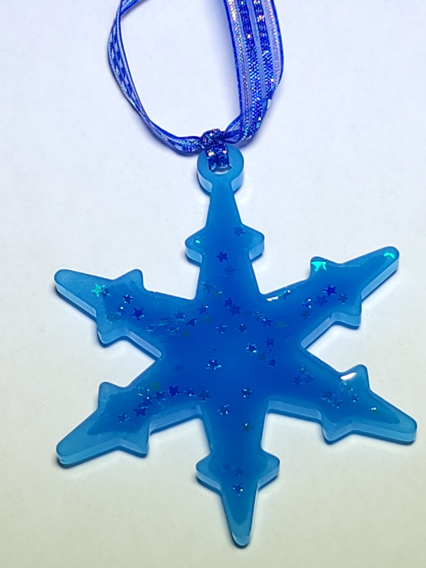 Blue Glow Snowflake 1