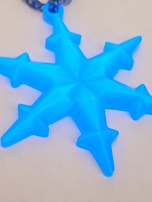 Blue Glow Snowflake 1
