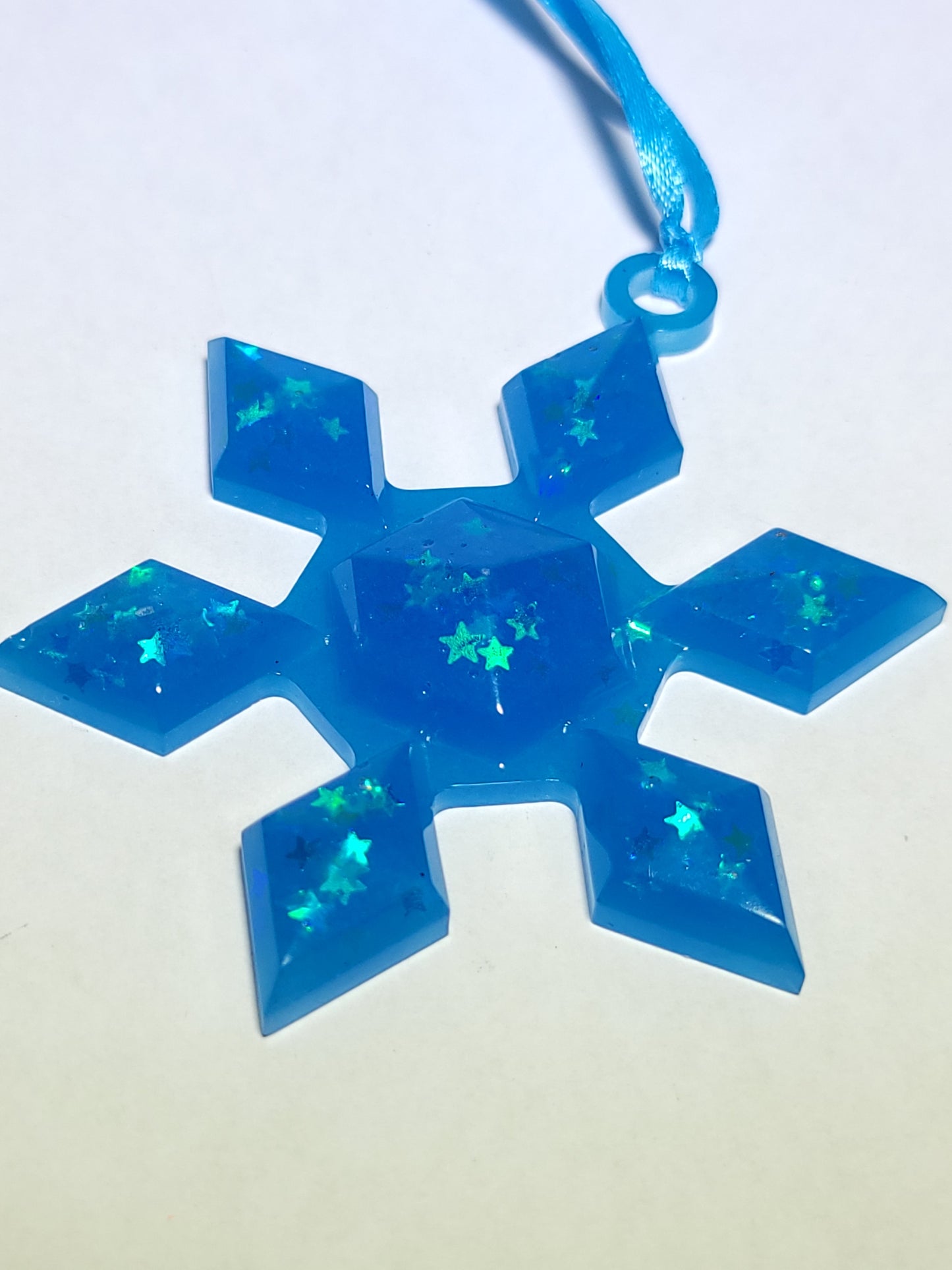 Blue Glow Snowflake 2