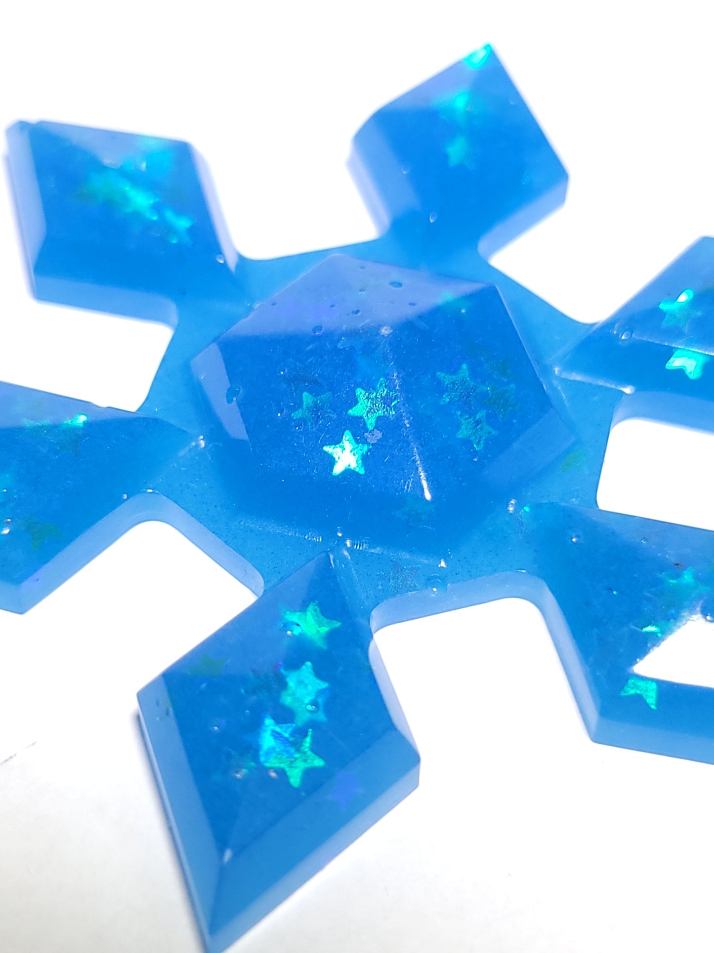 Blue Glow Snowflake 2