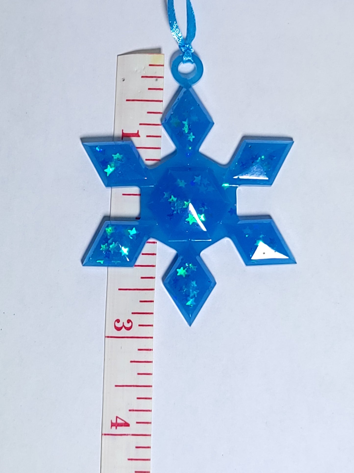 Blue Glow Snowflake 2